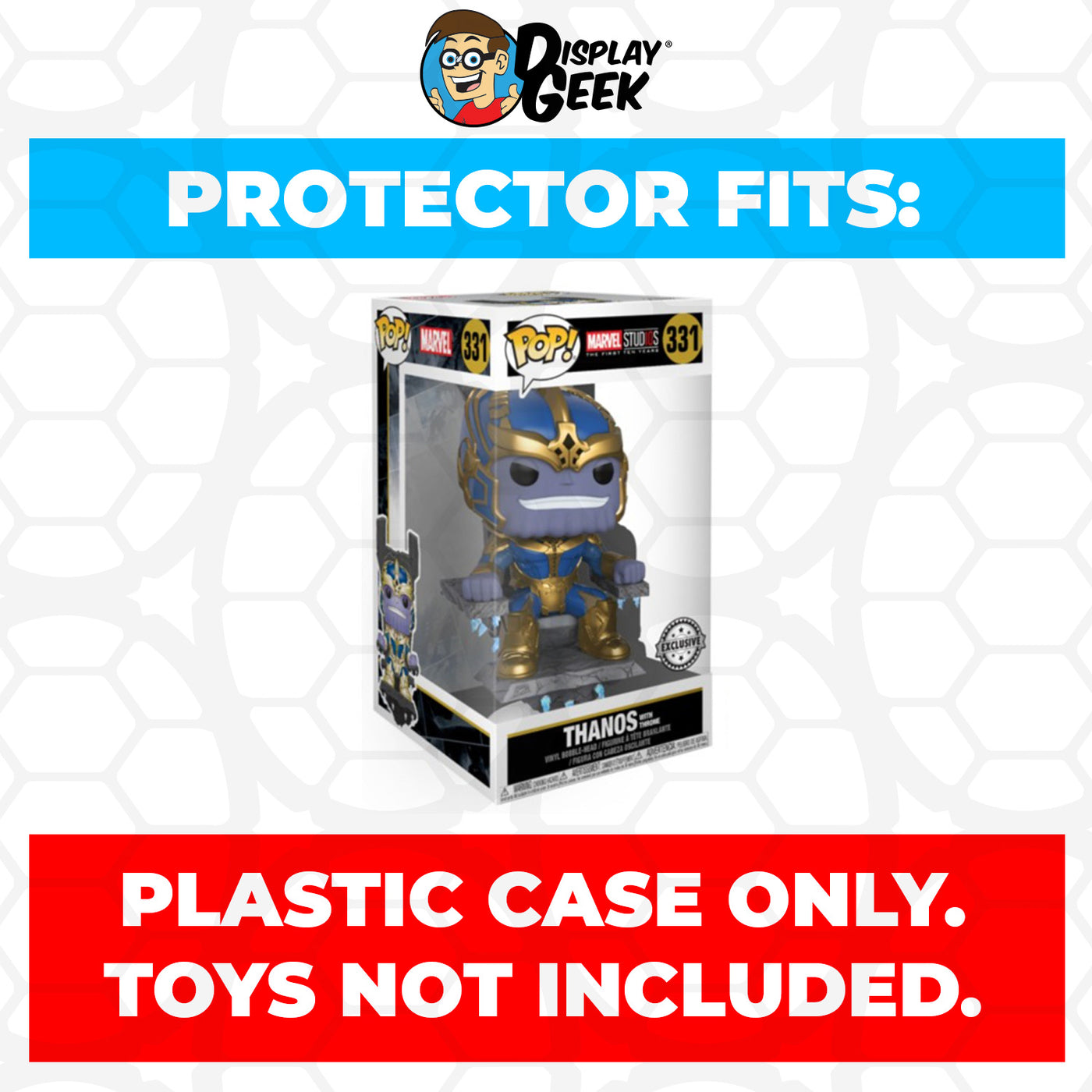 Pop Protector for 6 inch Thanos with Throne #331 Super Funko Pop on The Protector Guide App by Display Geek