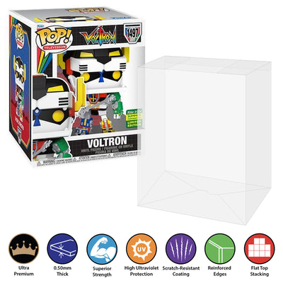 6 inch voltron 1497 SDCC best funko pop protectors thick strong uv scratch flat top stack vinyl display geek plastic shield vaulted eco armor fits collect protect display case kollector protector