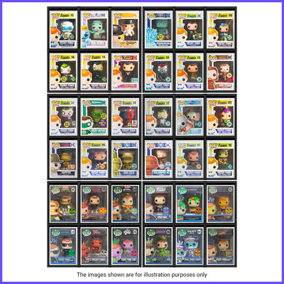 6 x GRAIL KUBBIE BLACK (3x2) - In Box Display Case for Funko Pops in Acrylic Hard Stack Armor (Cardboard)