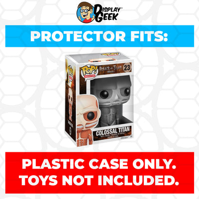 Pop Protector for 6 inch Attack on Titan Colossal Titan #23 Super Size Funko Pop on The Protector Guide App by Display Geek