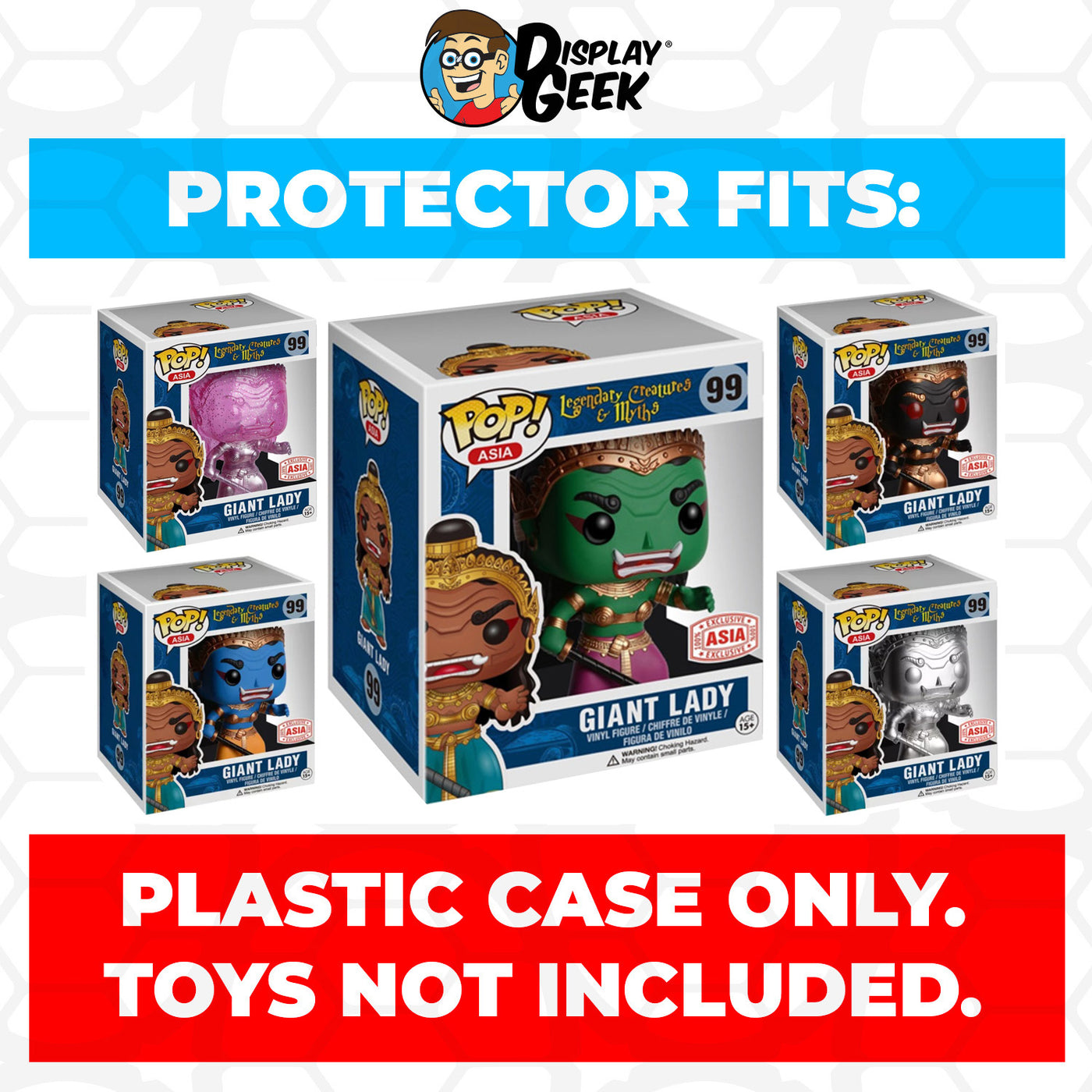 Pop Protector for 6 inch Giant Lady Green #99 Super Funko Pop