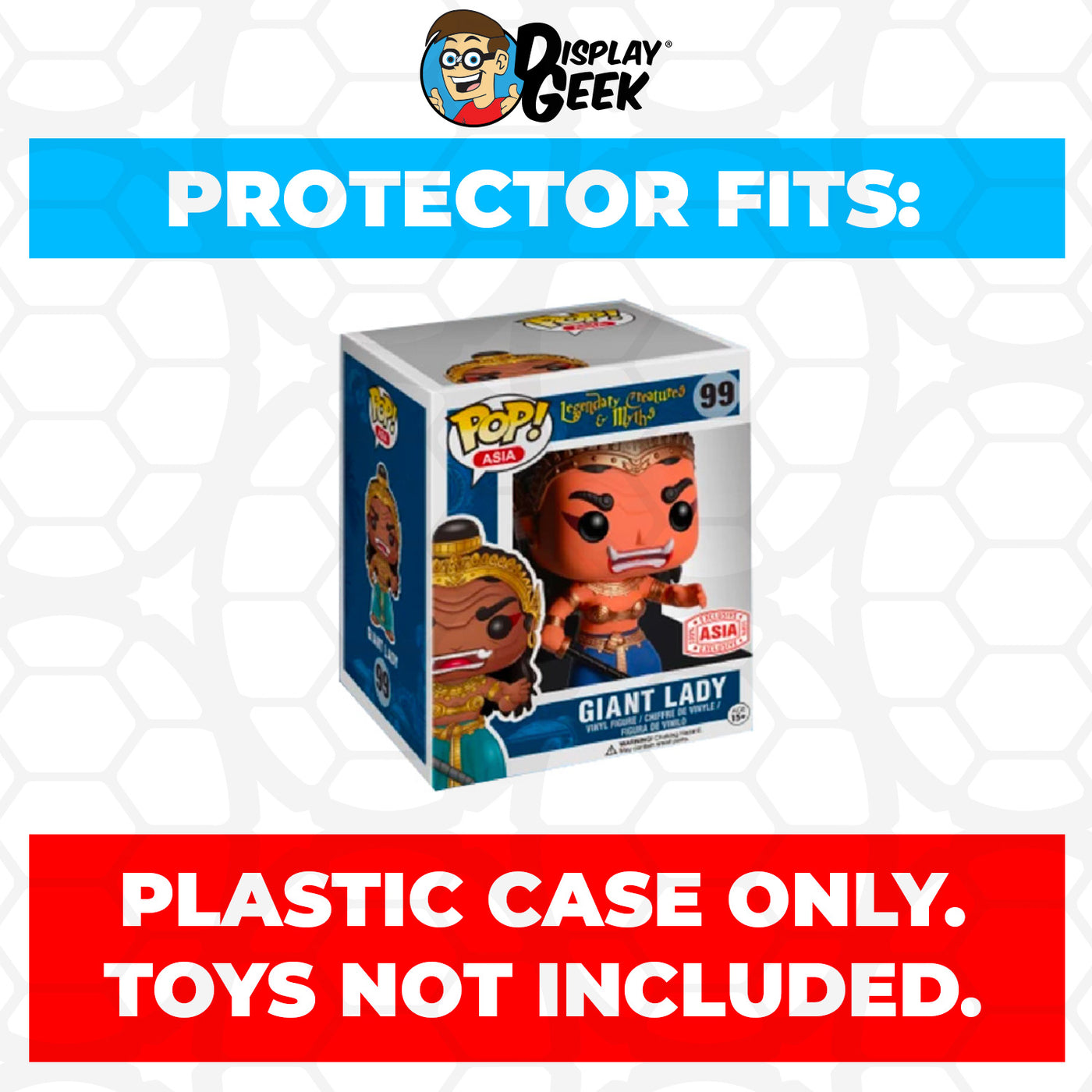 Pop Protector for 6 inch Giant Lady Light Orange #99 Super Funko Pop on The Protector Guide App by Display Geek