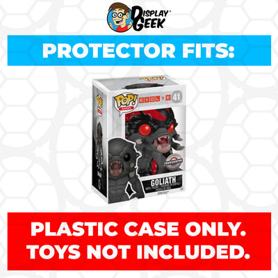 Pop Protector for 6 inch Goliath Black & Red Glow #41 Super Funko Pop on The Protector Guide App by Display Geek