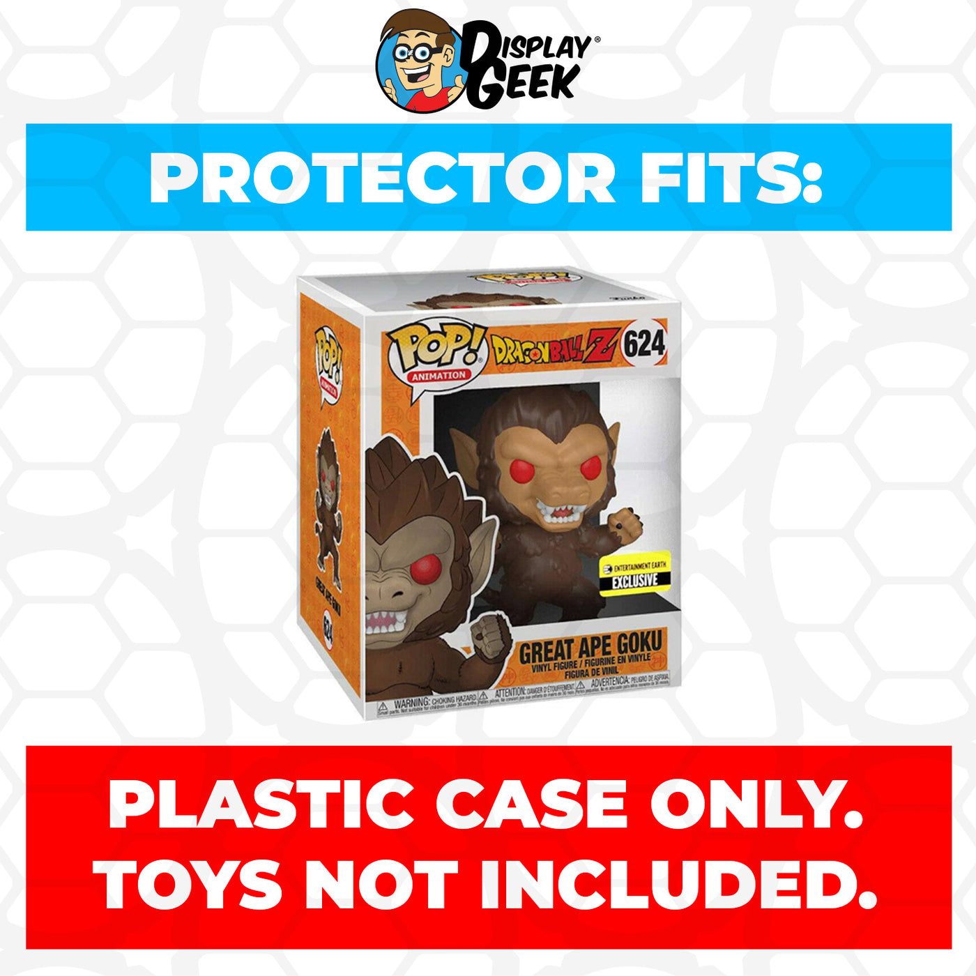 Pop Protector for 6 inch Great Ape Goku #624 Super Funko Pop on The Protector Guide App by Display Geek