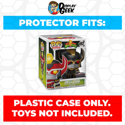 Pop Protector for 6 inch Megazord Black & Gold #497 Super Funko Pop on The Protector Guide App by Display Geek