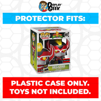 Pop Protector for 6 inch Megazord AAA Metallic #497 Super Funko Pop on The Protector Guide App by Display Geek