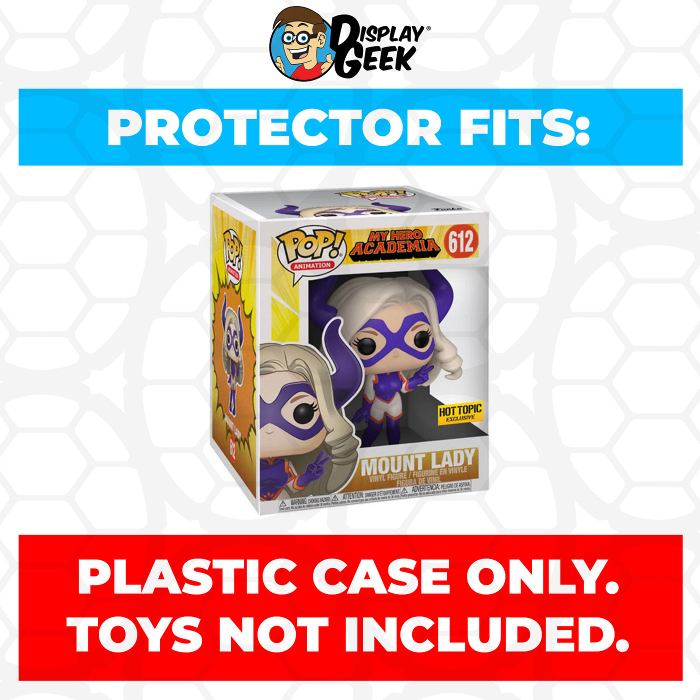 Pop Protector for 6 inch Mount Lady #612 Super Size Funko Pop on The Protector Guide App by Display Geek