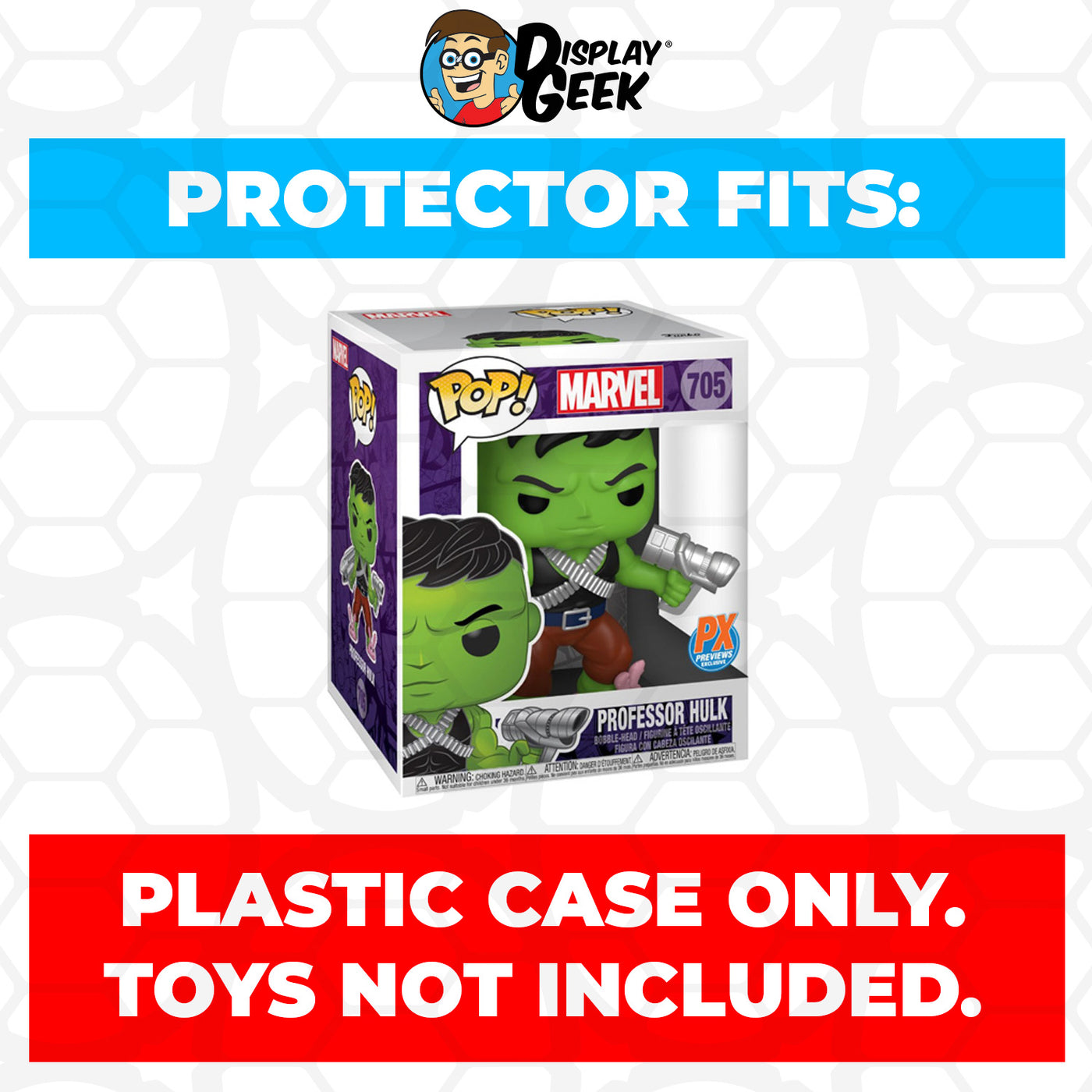 Pop Protector for 6 inch Professor Hulk #705 Super Funko Pop on The Protector Guide App by Display Geek