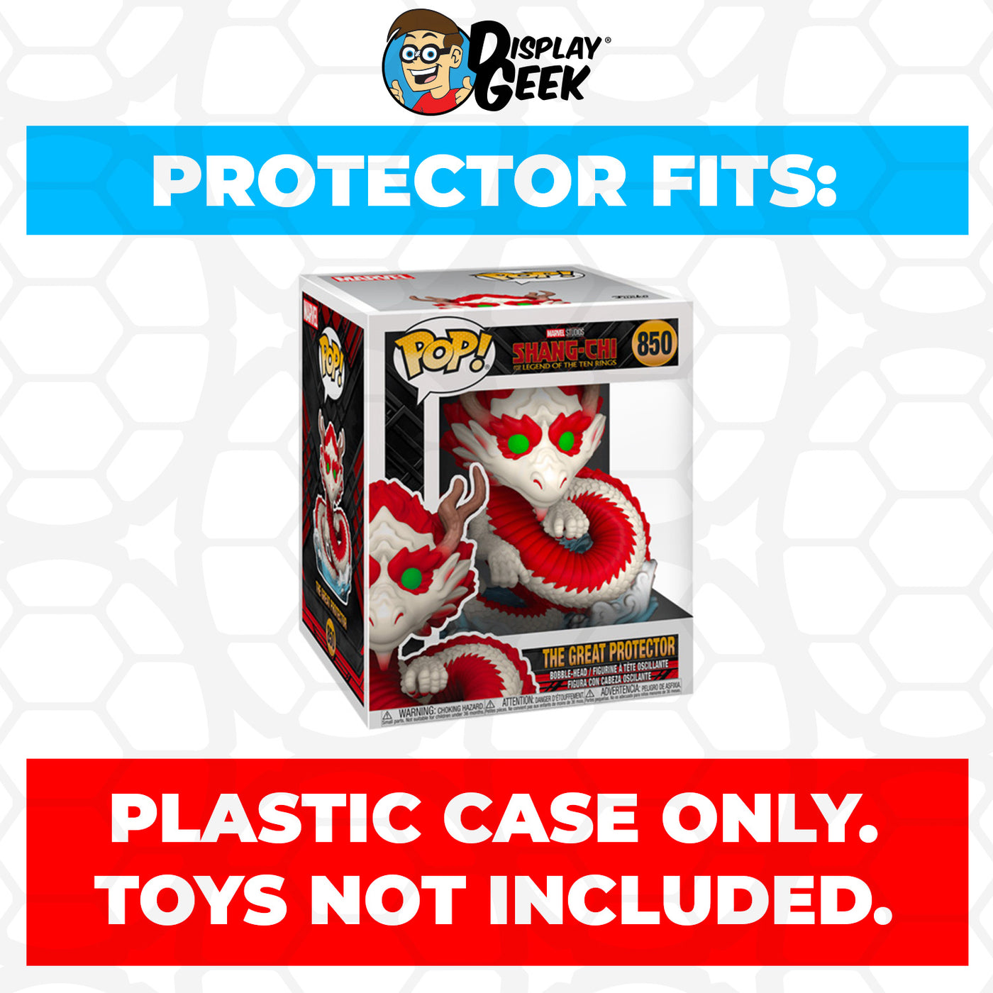 Pop Protector for 6 inch Shang-Chi The Great Protector #850 Super Size Funko Pop on The Protector Guide App by Display Geek
