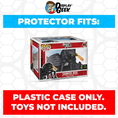 Pop Protector for 6 inch Tanker Bug ECCC #842 Funko Pop on The Protector Guide App by Display Geek and Kollector Protector - 0.60mm Thick UV Resistant Funko Pop Shield Protectors - The Best Quality Ultra Premium, Superior Strength, High Ultraviolet Protection, Scratch Resistant Coating, Reinforced Edges, Flat Top Stacking