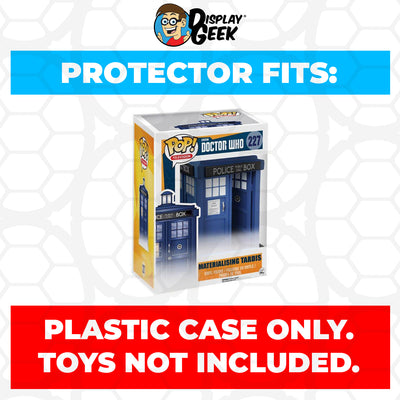 Pop Protector for 6 inch TARDIS Materializing #227 Super Funko Pop on The Protector Guide App by Display Geek