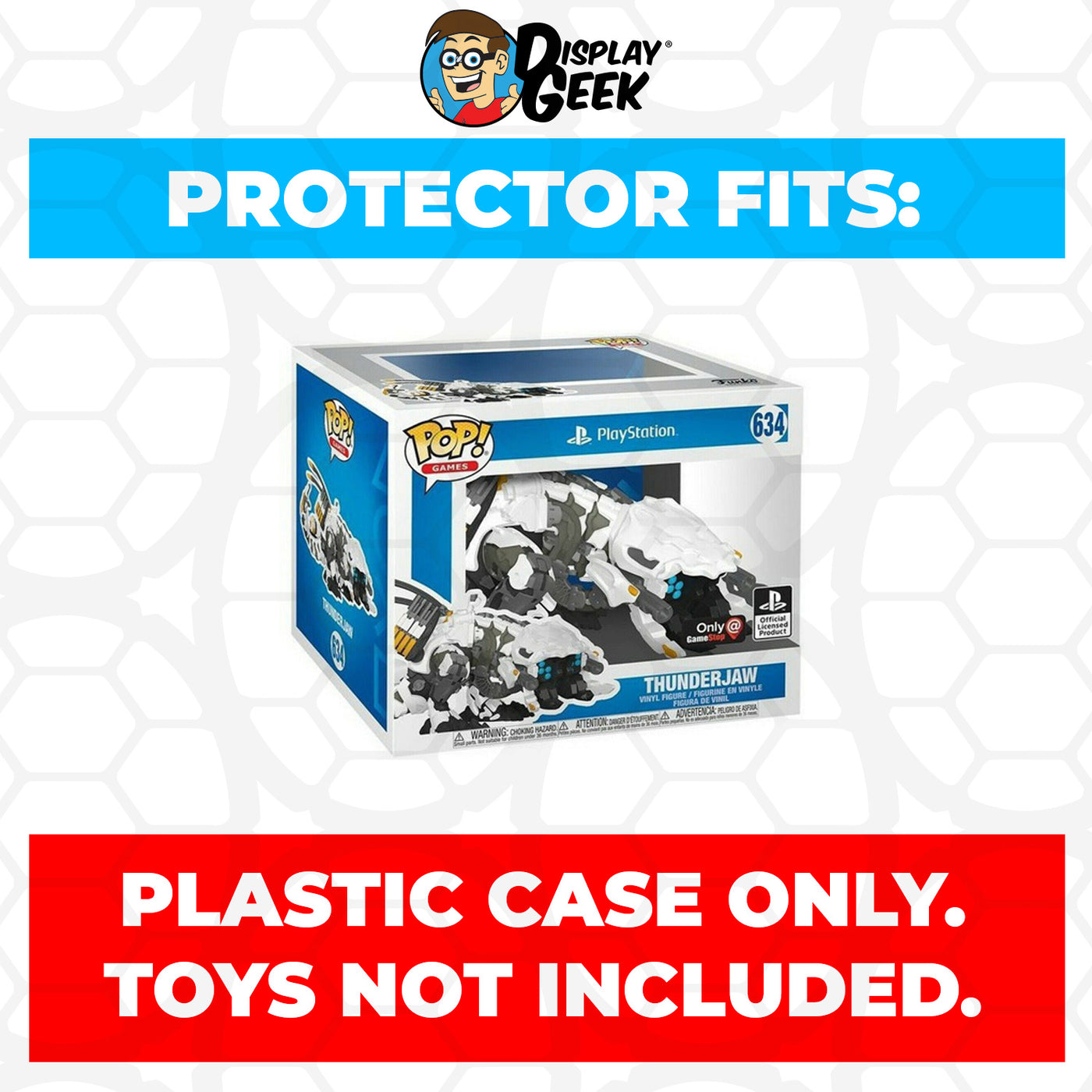 Plastic Pop Protector for Horizon Zero Dawn Thunderjaw #634 Super Size Funko Pop on The Protector Guide App by Display Geek