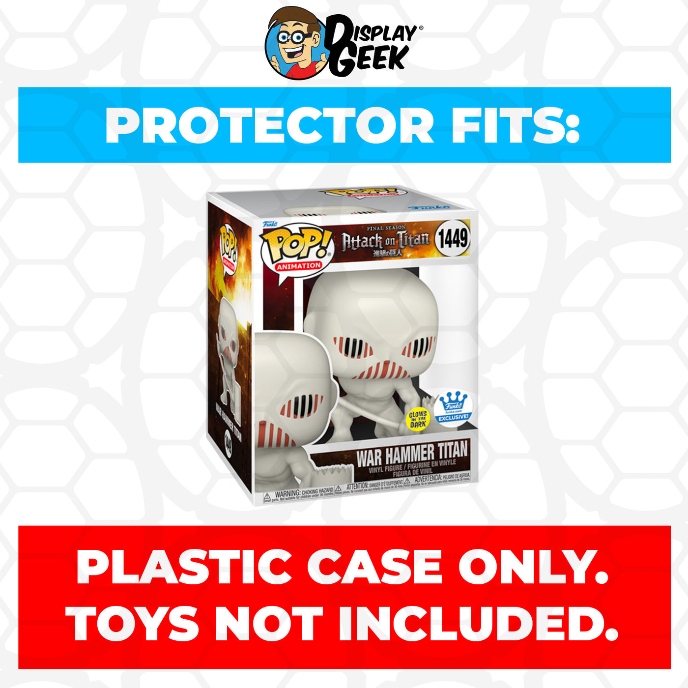 Pop Protector for 6 inch War Hammer Titan #1449 Super Size Funko Pop on The Protector Guide App by Display Geek