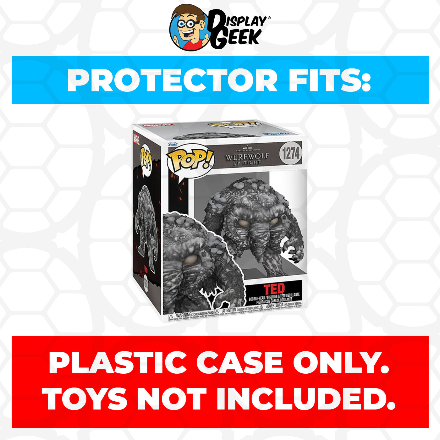 Pop Protector for 6 inch Werewolf by Night Ted #1274 Super Funko Pop on The Protector Guide App by Display Geek