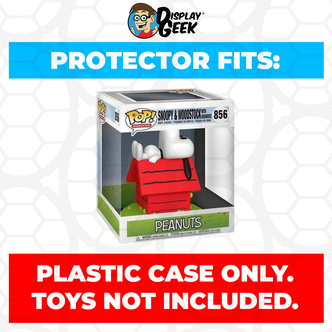 Pop Protector for Peanuts Snoopy & Woodstock with Doghouse #856 Funko Pop Deluxe on The Protector Guide App by Display Geek