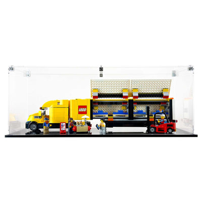 LEGO Model 60440 - 3mm thick Custom Acrylic Display Case for City Yellow Delivery Truck (7.5h x 20w x 6.5d)