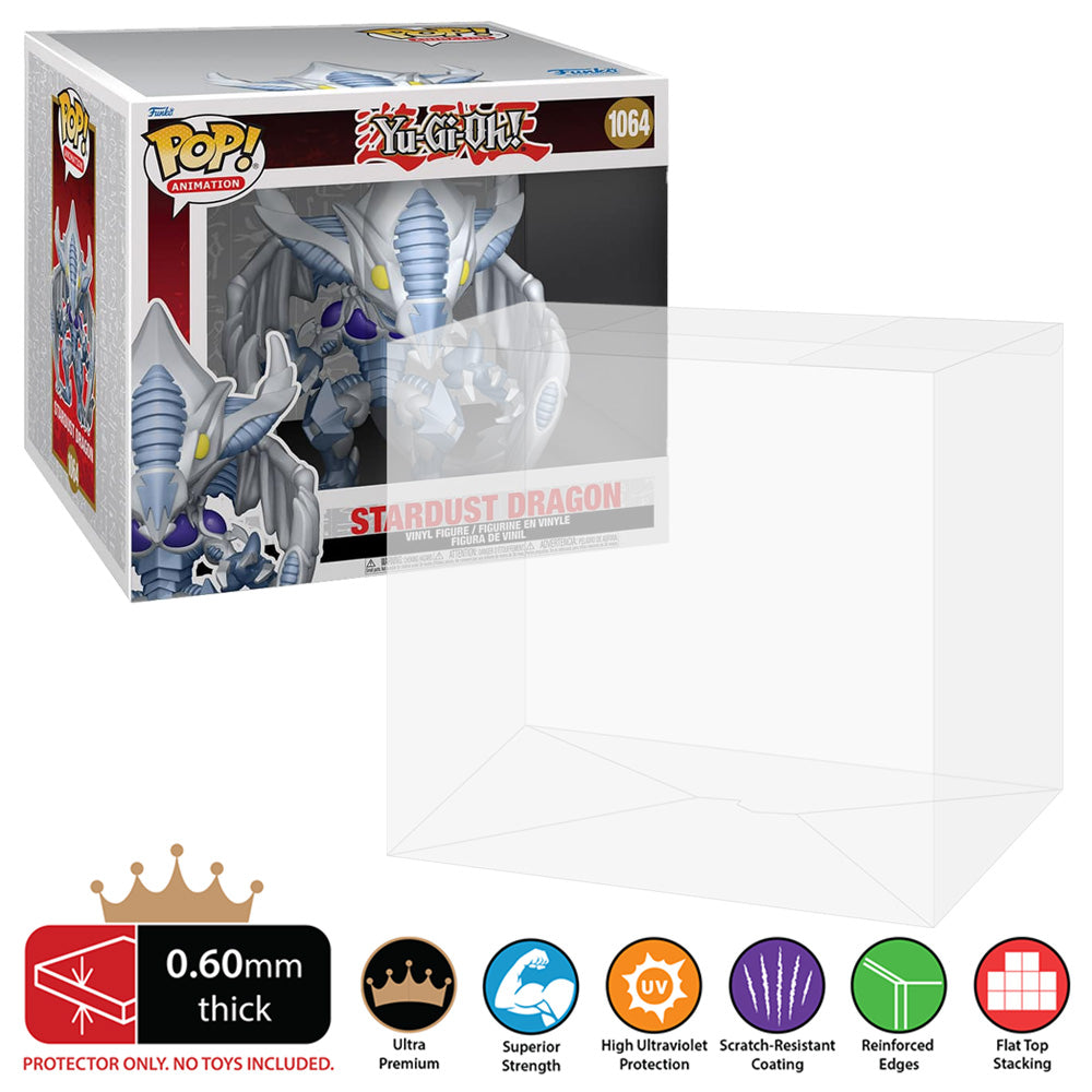 Pop Rides TaunTaun Yu-Gi-Oh-Dragon Funko Pop Protectors - 0.60mm Thick UV Resistant Funko Pop Shield Protectors - The Best Quality Ultra Premium, Superior Strength, High Ultraviolet Protection, Scratch Resistant Coating, Reinforced Edges, Flat Top Stacking