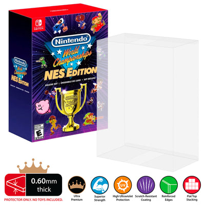 Plastic Protector for Nintendo Switch World Championships NES Edition Box - 0.60mm Thick UV Resistant Funko Pop Shield Protectors - The Best Quality Ultra Premium, Superior Strength, High Ultraviolet Protection, Scratch Resistant Coating, Reinforced Edges, Flat Top Stacking