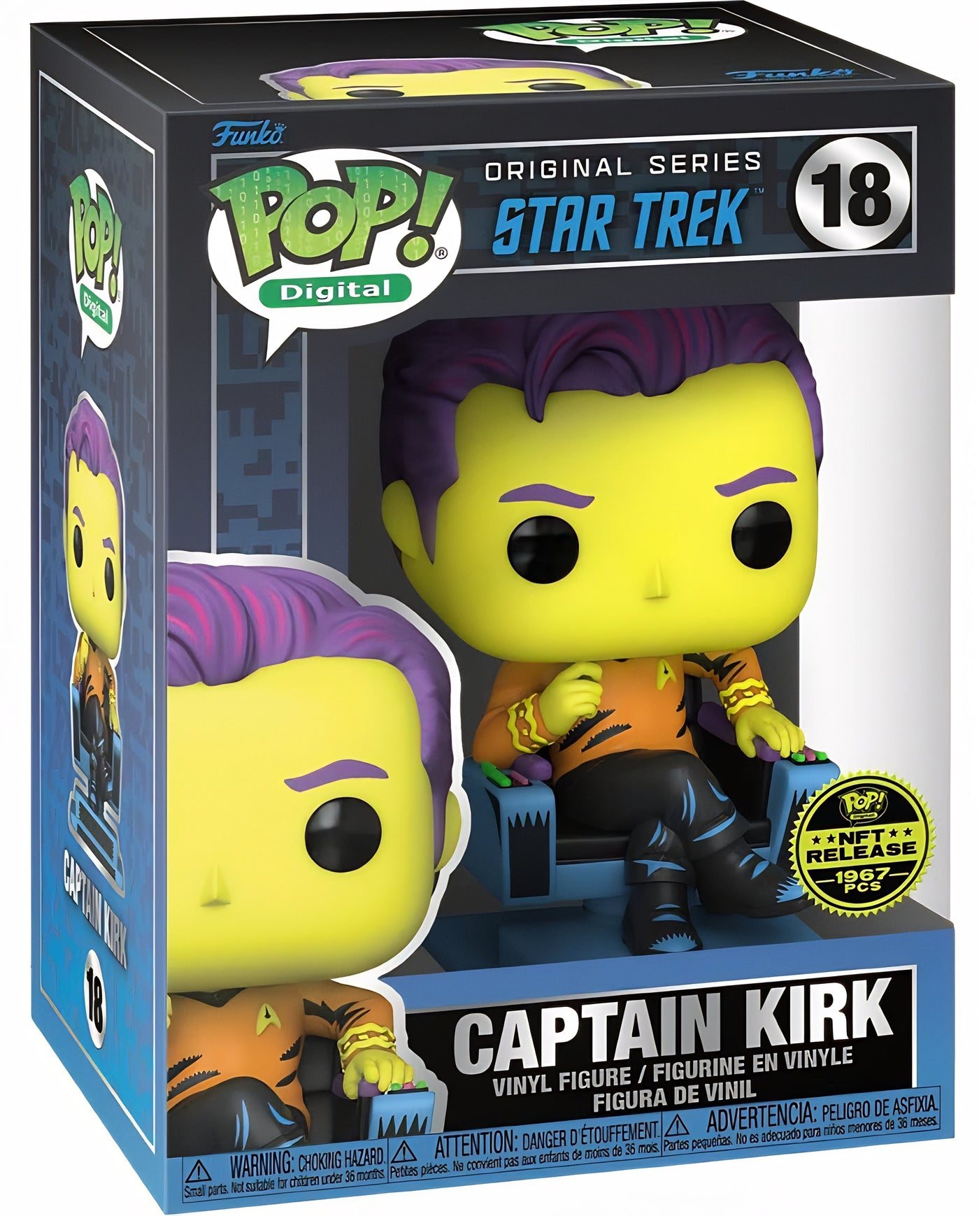 POP! Digital 18 Star Trek, Captain Kirk (1,967 PCS) Exclusive