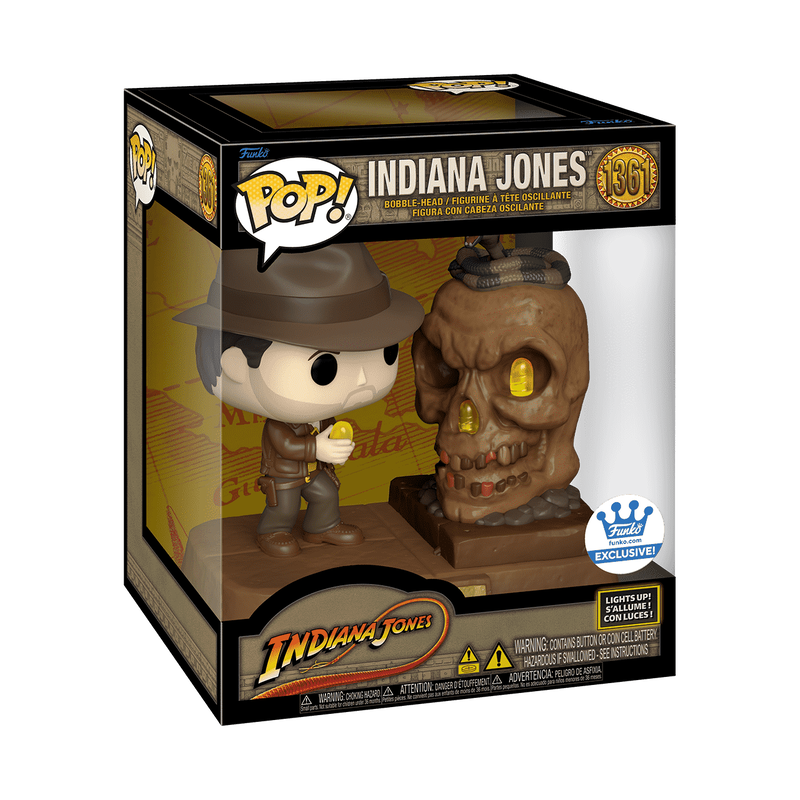 POP! Movies: 1361 Indiana Jones, Indiana Jones (Lights Up) (Deluxe) Exclusive