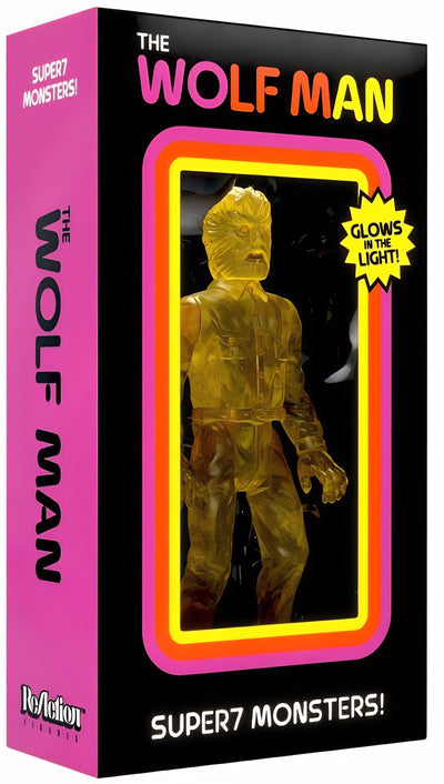 Super7: ReAction (Universal Monsters), Wolf Man (Glows in the Light) (TL)