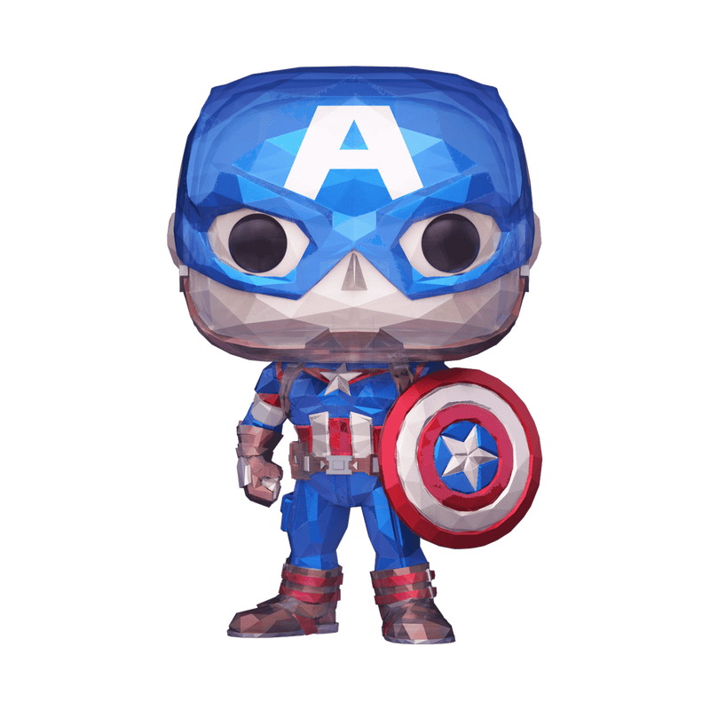 POP! Marvel: 1268 Disney 100, CPT America (Facet) Exclusive