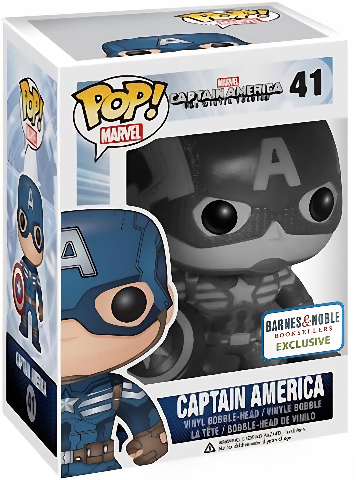 POP! Marvel: 41 CPT America The Winter Soldier, CPT America (BW) Exclusive