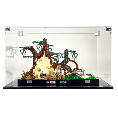 LEGO 75330 - 3mm thick Custom Acrylic Display Case for Dagobah Jedi Training (7.5h x 13w x 8d) by Display Geek Flying Box 3mm thick dust and dirt protection