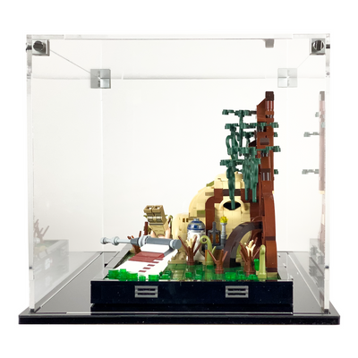 LEGO 75330 - 3mm thick Custom Acrylic Display Case for Dagobah Jedi Training (7.5h x 13w x 8d) by Display Geek Flying Box 3mm thick dust and dirt protection