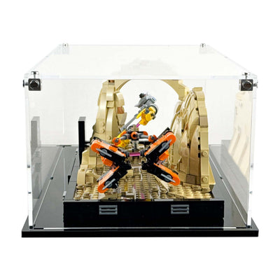 LEGO 75380 - Custom Acrylic Display Case for Star Wars Mos Espa Podrace Diorama (5.3h x 13.5w x 7.5d) by Display Geek Flying Box 3mm thick dust and dirt protection