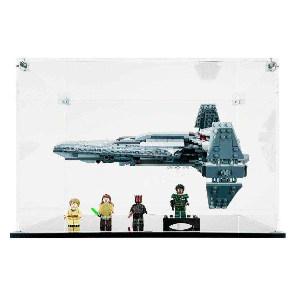 LEGO Model 75383 - 3mm thick Custom Acrylic Display Case for Star Wars Darth Maul’s Sith Infiltrator (8.5h x 12.5w x 9d)