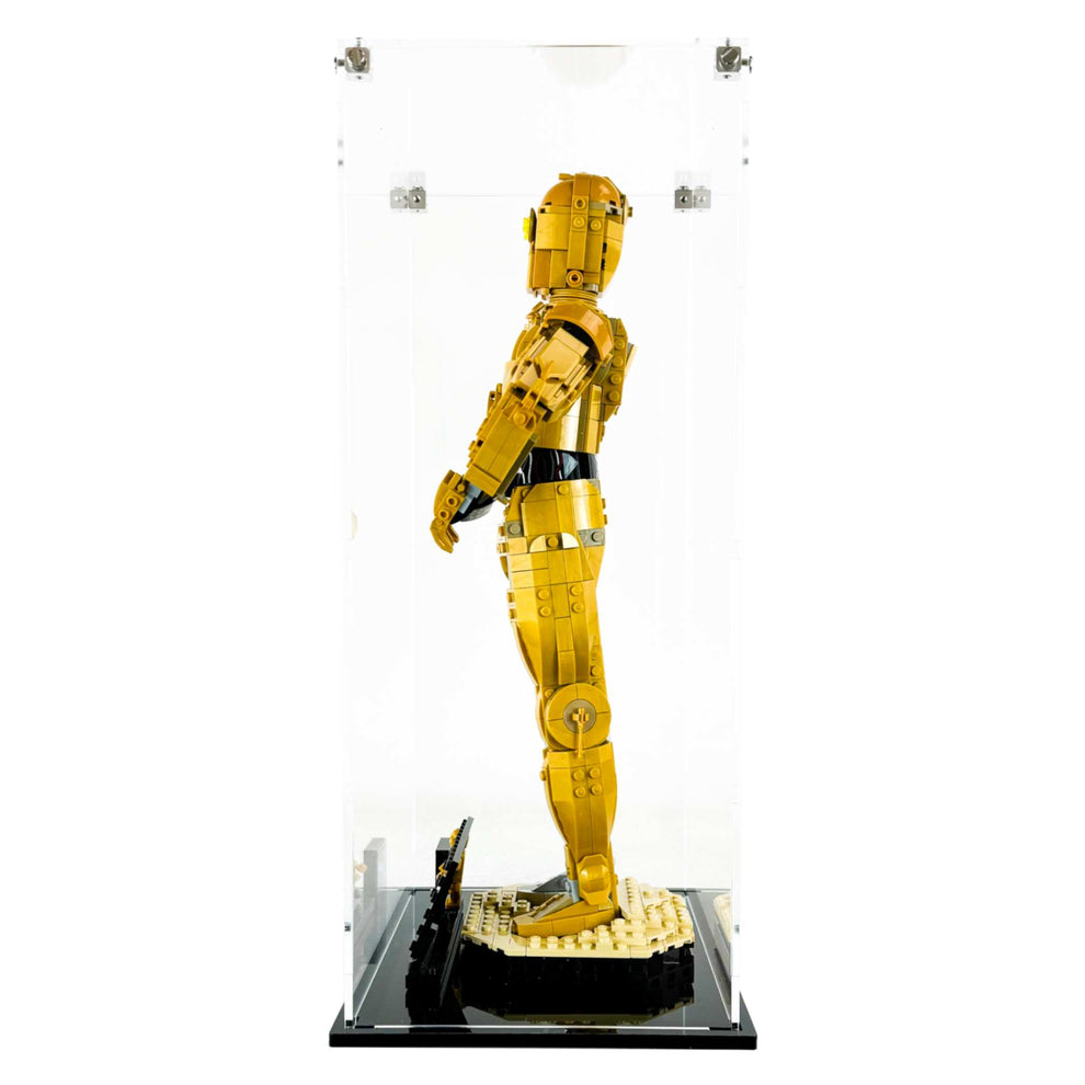 LEGO Model 75398 - 3mm thick Custom Acrylic Display Case for C-3PO (16h x 8.5w x 6.5d)