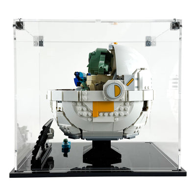 Custom Acrylic Display Case for LEGO Model 75403 - Grogu with Hover Pram (3mm thick, UV Resistant) 8.5h x 9.25w x 7.75d