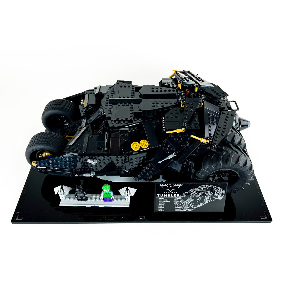 LEGO Model 76240 - 3mm thick Custom Acrylic Display Case for Batman Batmobile Tumbler (7.7h x 18.25w x 12d)