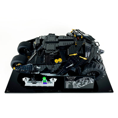 LEGO Model 76240 - 3mm thick Custom Acrylic Display Case for Batman Batmobile Tumbler (7.7h x 18.25w x 12d)