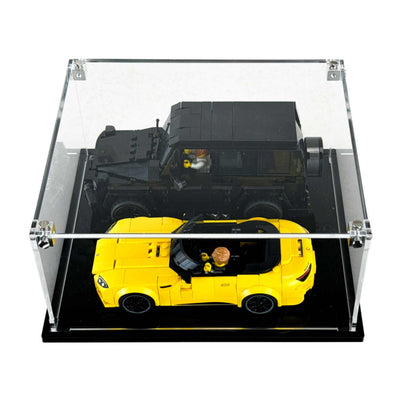 Custom Acrylic Display Case for LEGO Model 76924 - Speed Champion Mercedes-AMG G 63 & SL 63 (3mm thick, UV Resistant) 4h x 8.5w x 7.5d