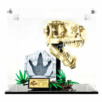 LEGO Model 76964 - 3mm thick Custom Acrylic Display Case for Jurassic World Dinosaur Fossils T.Rex Skull (9.2h x 9.75w x 6.5d)