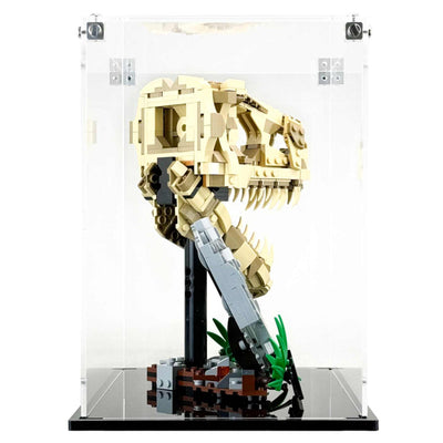 LEGO Model 76964 - 3mm thick Custom Acrylic Display Case for Jurassic World Dinosaur Fossils T.Rex Skull (9.2h x 9.75w x 6.5d)