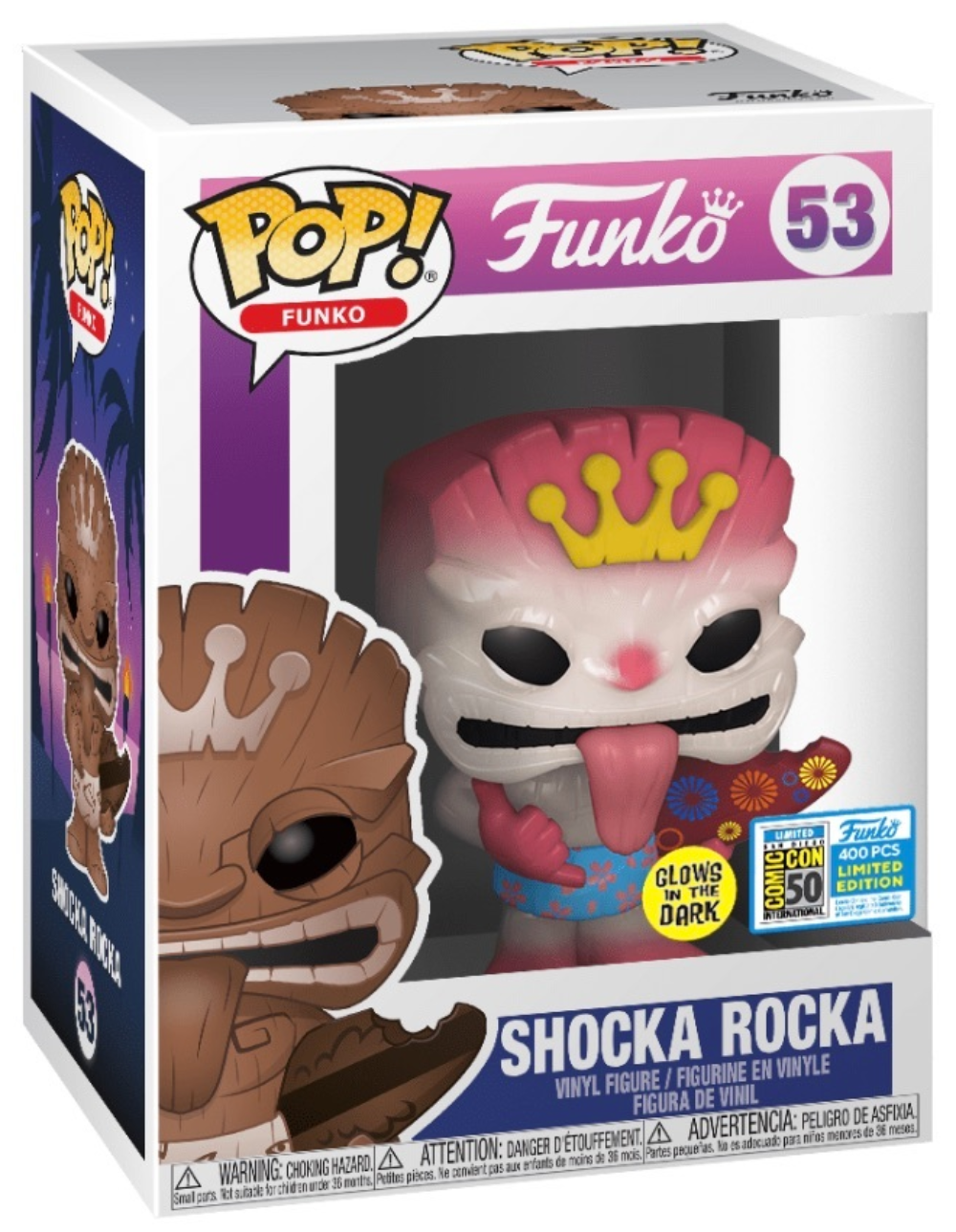 POP! Funko: 53 Funko, Shocka Rocka (400 PCS) (WHT) (GITD) Exclusive