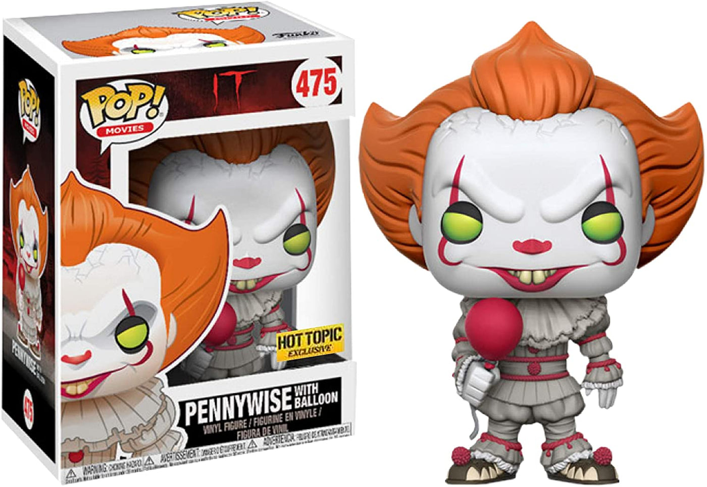 POP! Movies: 475 IT (CH 1), Pennywise (Balloon) (Yellow Eyes) Exclusive