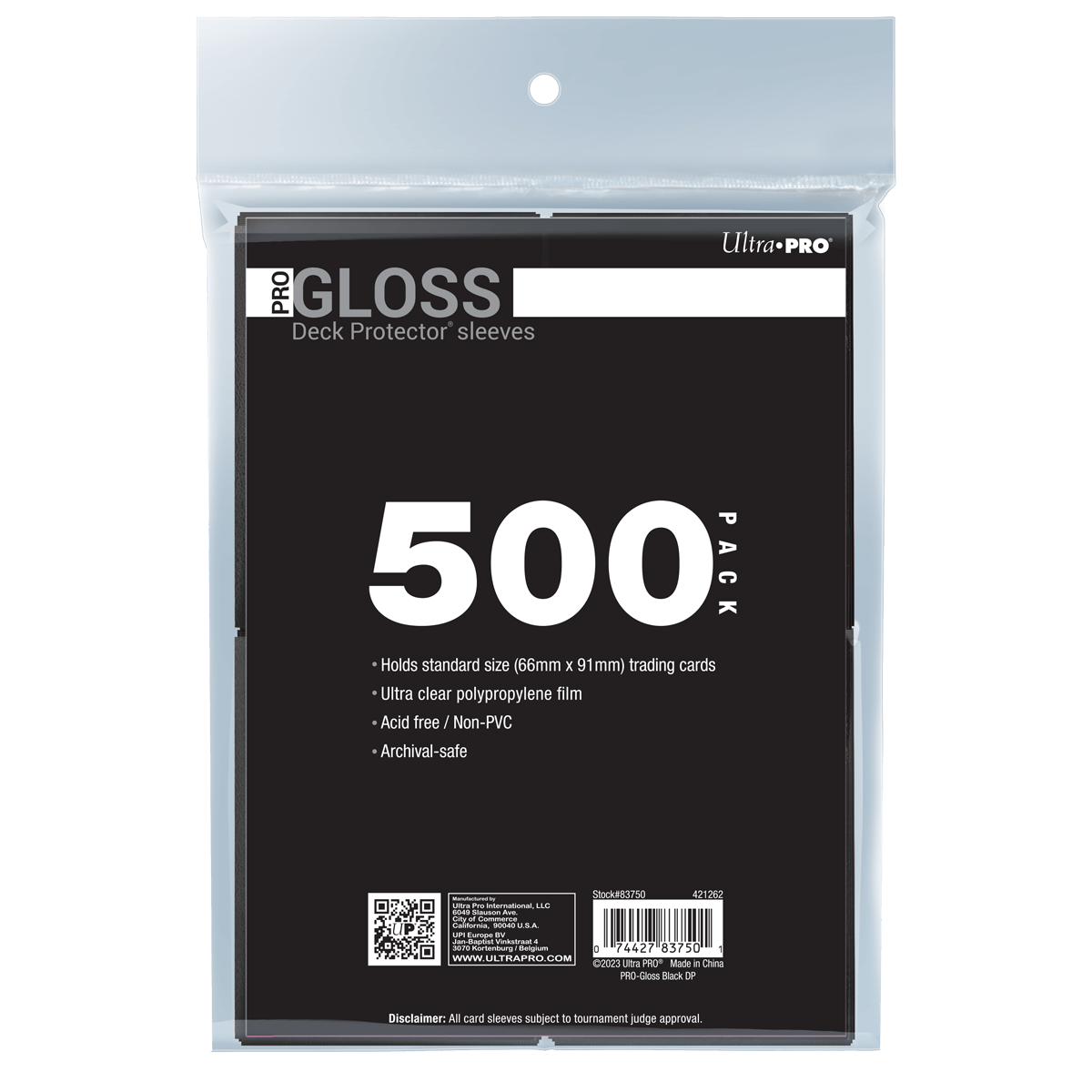 Gloss Protector Sleeves for Trading Card Games, Standard Size Deck (500 pack)