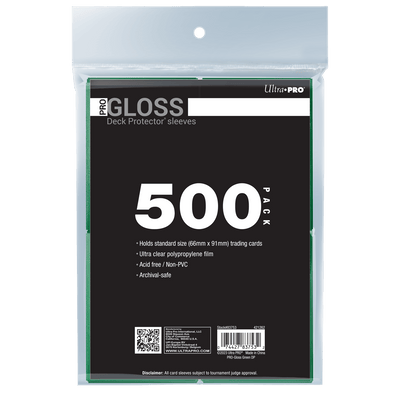 Gloss Protector Sleeves for Trading Card Games, Standard Size Deck (500 pack)