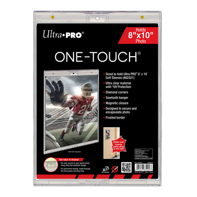 Poster Print 8x10 Wall Mount Display Case, Clear Border (UV ONE-TOUCH Magnetic Holder)