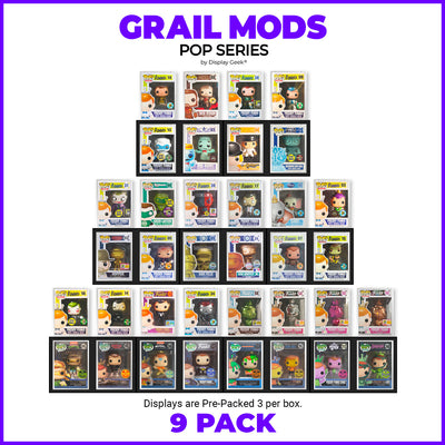 9 Pack Display Geek Grail Mods The Best Funko Pop Vinyl Display Case for Pop Shield Armor Hard Stacks DIY Vaulted Grail Wall Cubbies