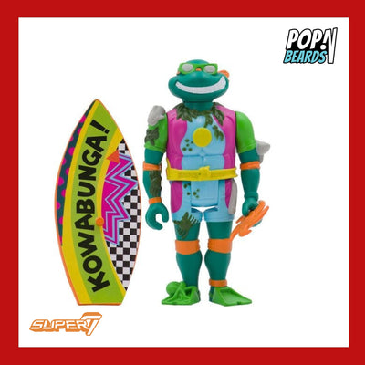 Super7: ReAction (TMNT), Sewer Surfer Mike (Wheel) (S3)