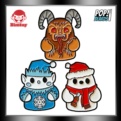 Bimtoy: Pins (Tiny Ghost), Christmas (S3) (3-PK)