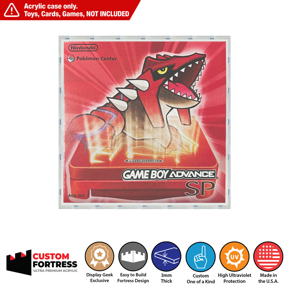pokemon card hard case Custom Acrylic for GAME BOY ADVANCE SP KYOGRE CENTER Expansion Set:Unified Minds - Single Pack One Piece Card The Best density foam insert combine Shining Mewtwo V ex