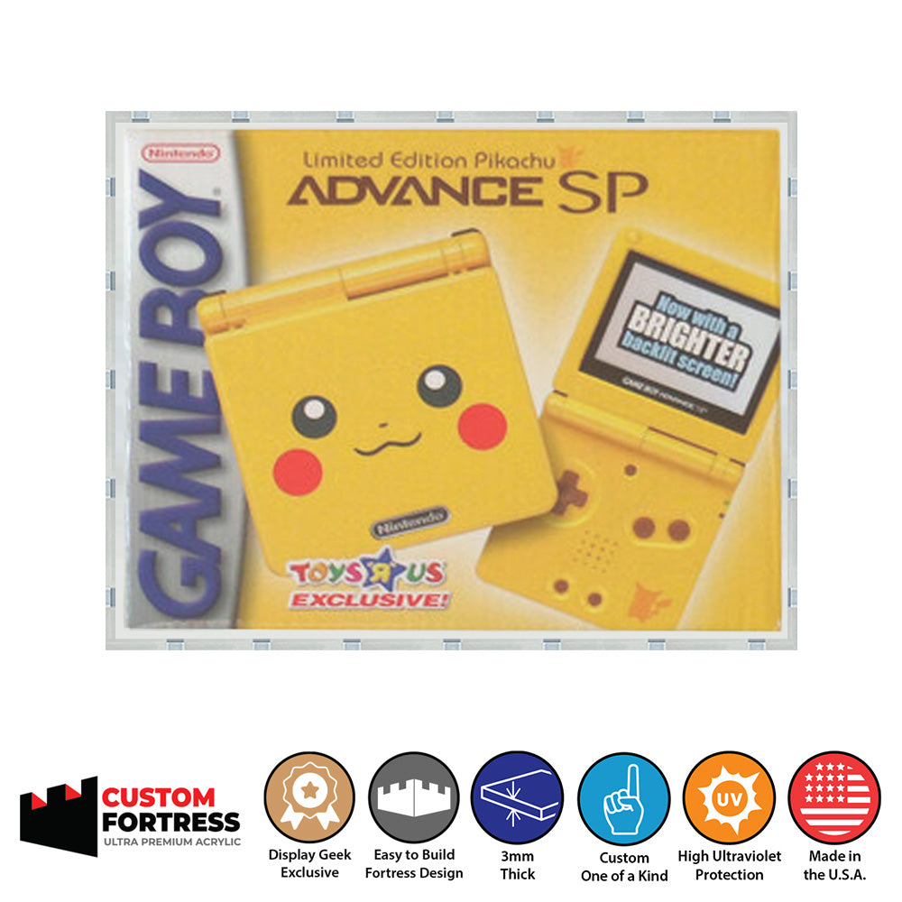 Custom Acrylic Hard Case for GAME BOY ADVANCE SP PIKACHU TOYS R US