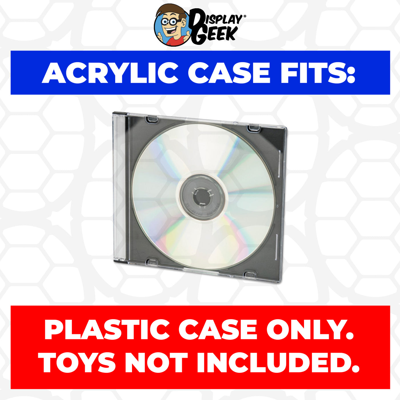 Acrylic Case for CD Single Disc Standard Jewel Cases, 4mm thick, UV Resistant & Magnetic Slide Bottom