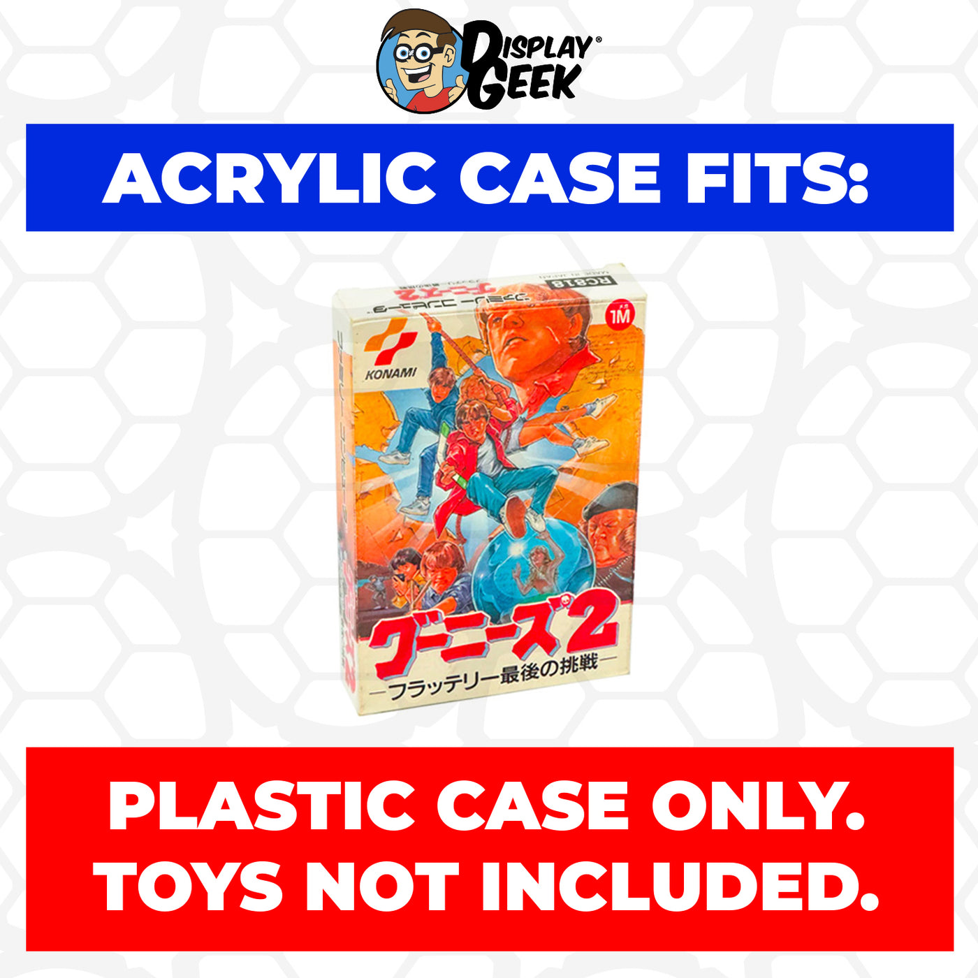 Acrylic Case for Famicom Standard Video Game Boxes, 4mm thick, UV Resistant & Magnetic Slide Bottom